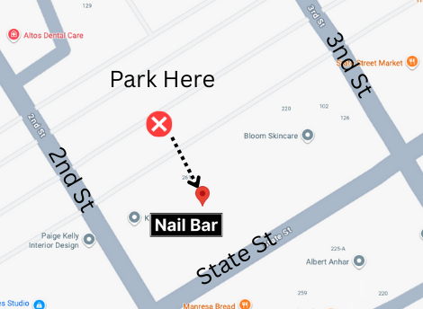 Nail bar too map
